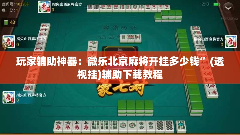 玩家辅助神器：微乐北京麻将开挂多少钱	”(透视挂)辅助下载教程