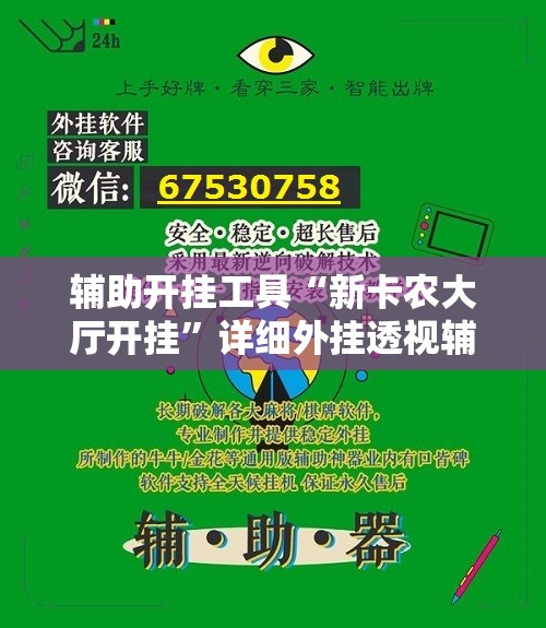 辅助开挂工具“新卡农大厅开挂”详细外挂透视辅助软件教程