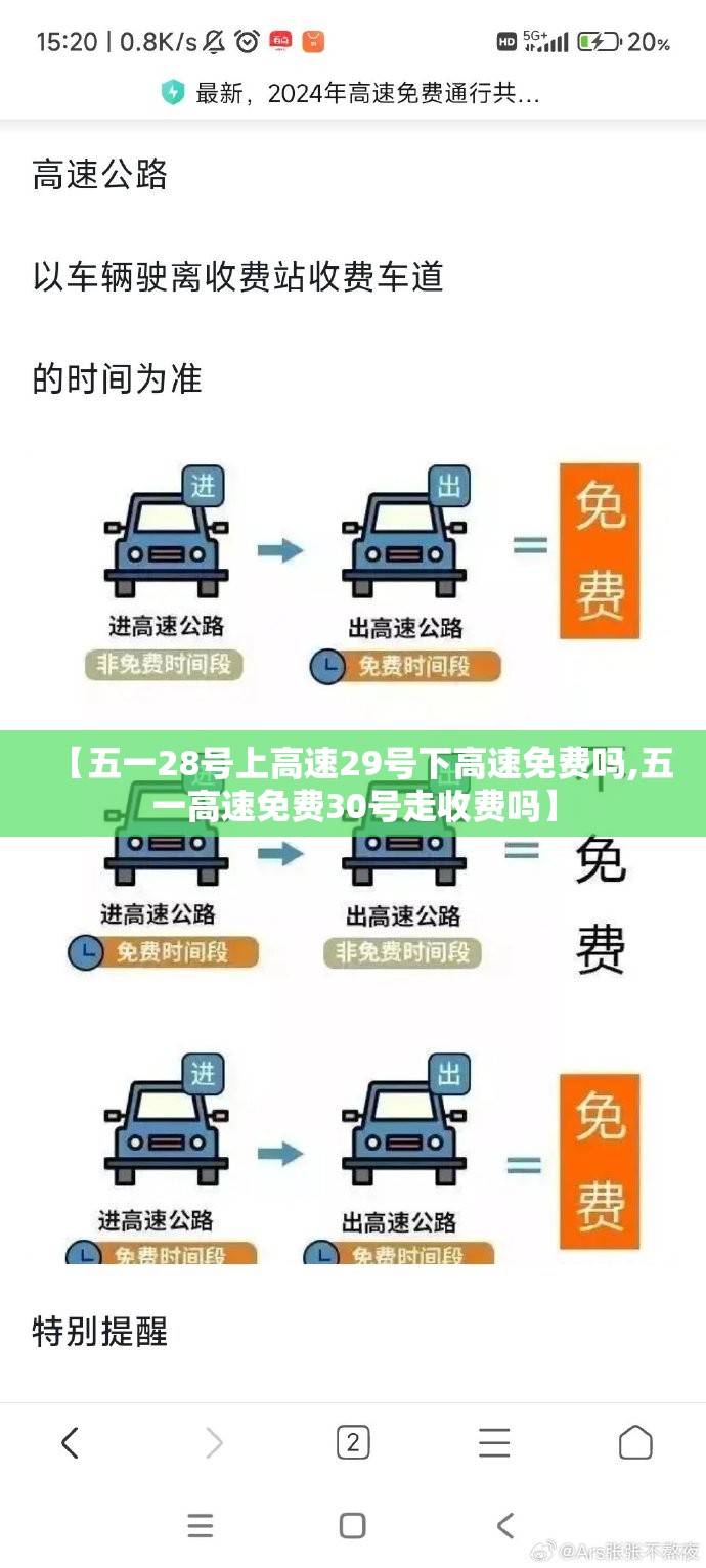 【五一28号上高速29号下高速免费吗,五一高速免费30号走收费吗】