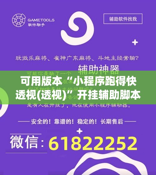 可用版本“小程序跑得快透视(透视)”开挂辅助脚本+详细开挂安装教程
