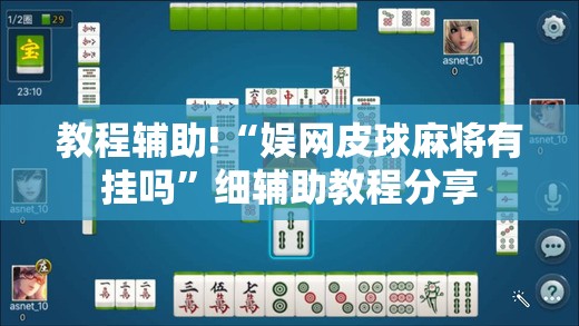 教程辅助!“娱网皮球麻将有挂吗	”细辅助教程分享