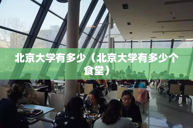 北京大学有多少（北京大学有多少个食堂）