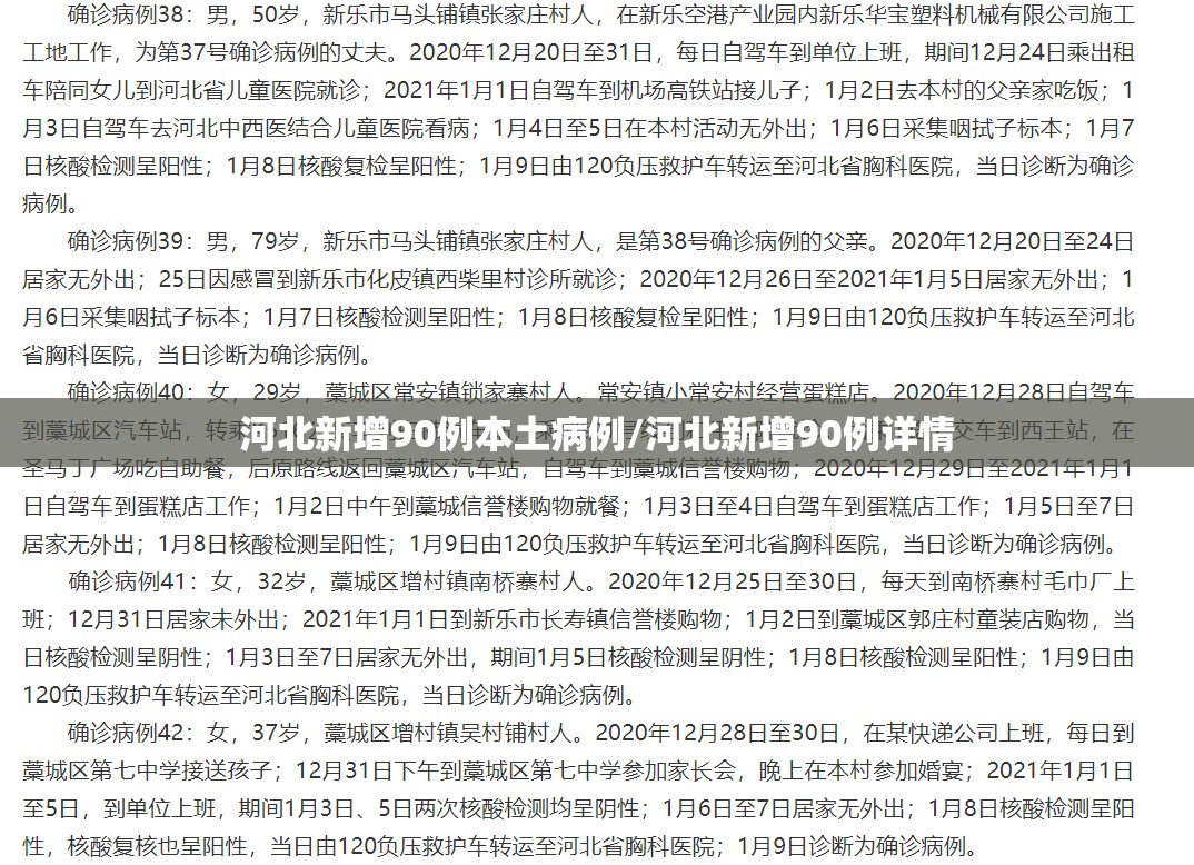 河北新增90例本土病例/河北新增90例详情