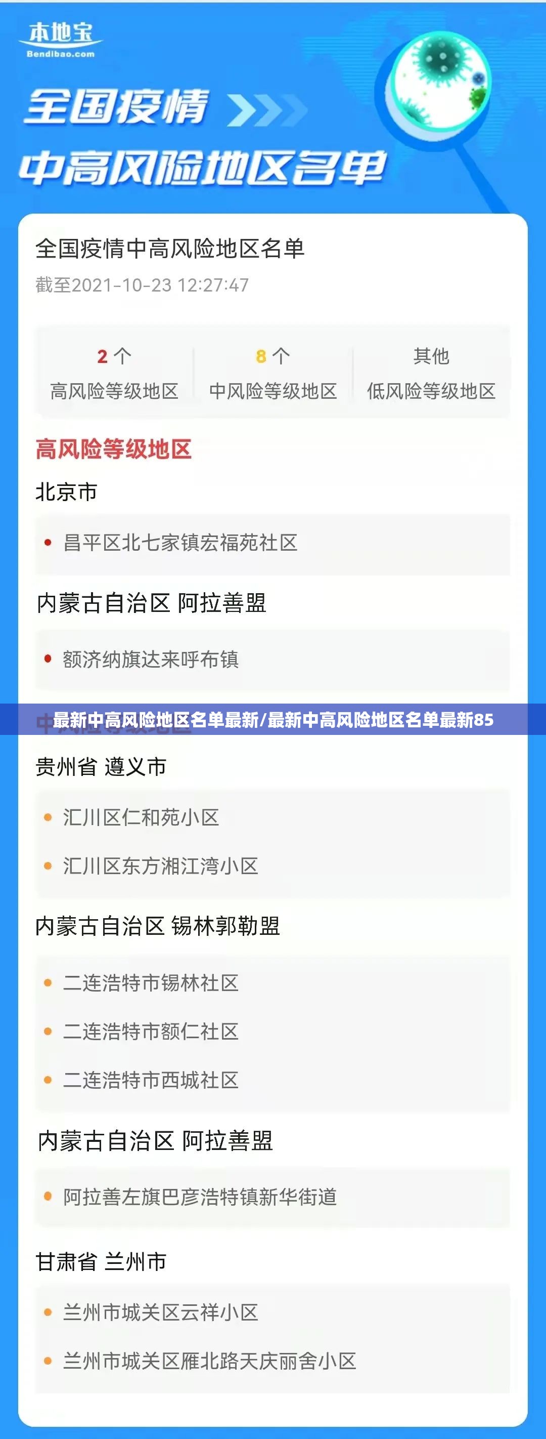 最新中高风险地区名单最新/最新中高风险地区名单最新85