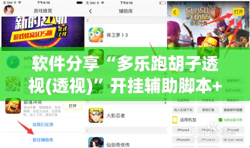 软件分享“多乐跑胡子透视(透视)	”开挂辅助脚本+详细开挂安装教程
