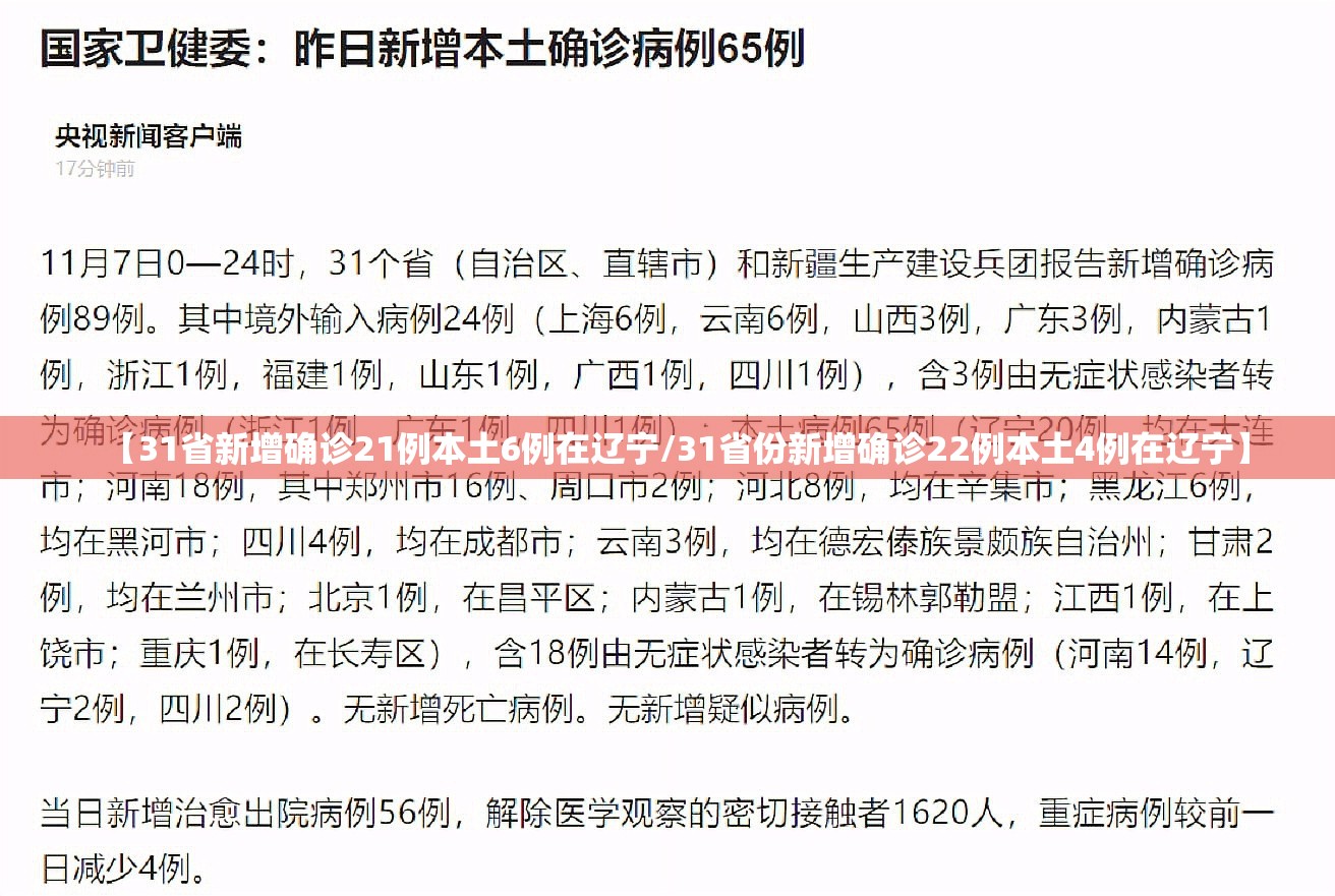 【31省新增确诊21例本土6例在辽宁/31省份新增确诊22例本土4例在辽宁】