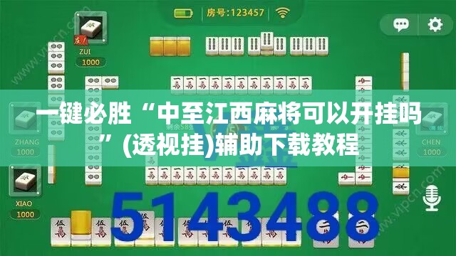 一键必胜“中至江西麻将可以开挂吗”(透视挂)辅助下载教程