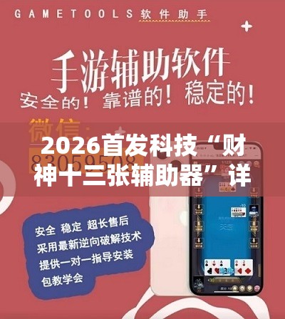 2026首发科技“财神十三张辅助器”详细外挂透视辅助软件教程