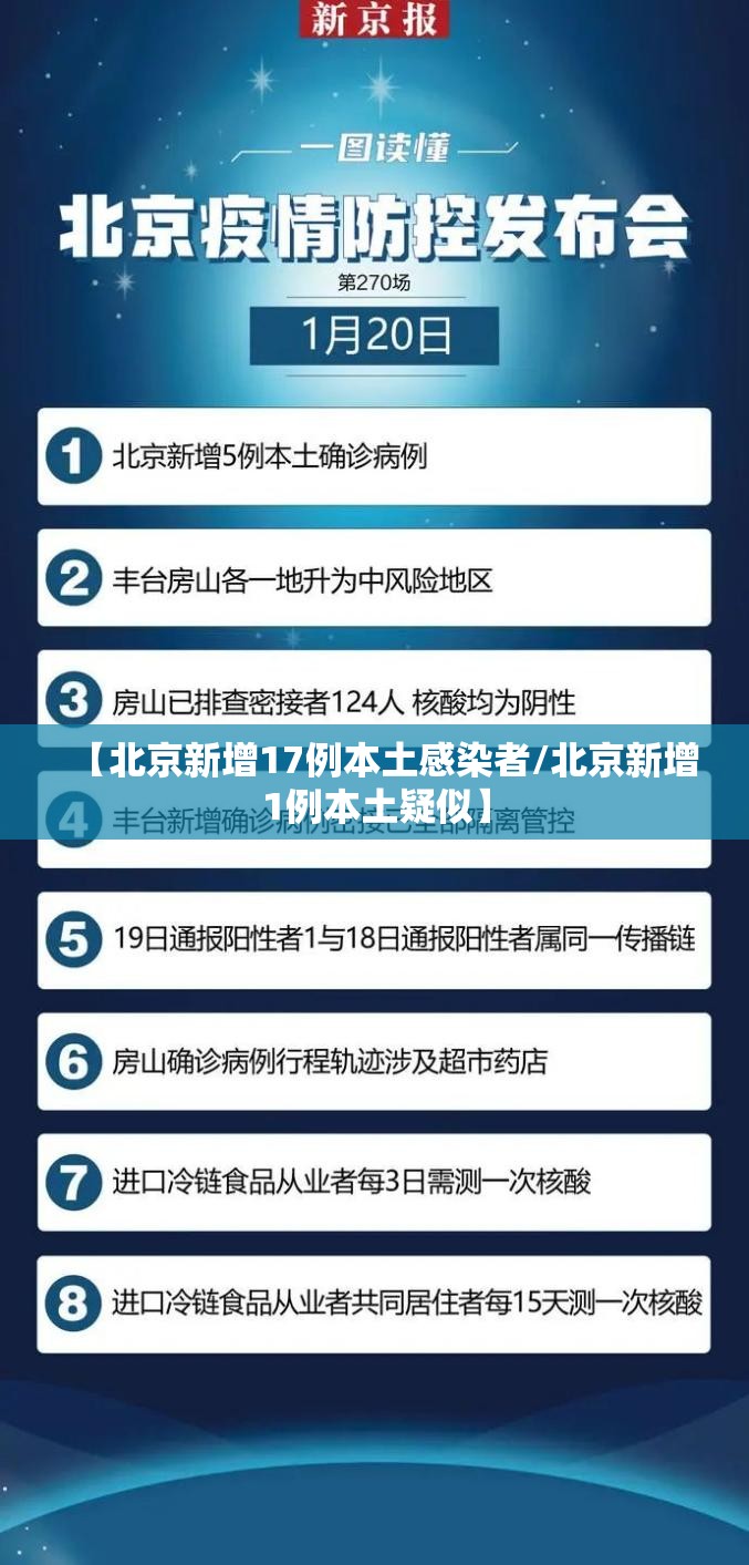 【北京新增17例本土感染者/北京新增1例本土疑似】