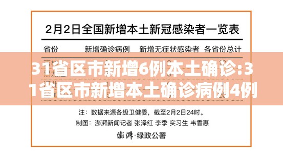 31省区市新增6例本土确诊:31省区市新增本土确诊病例4例