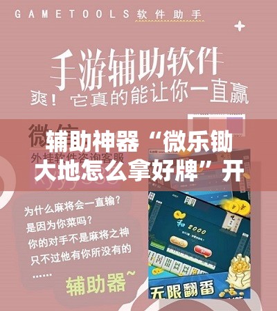 辅助神器“微乐锄大地怎么拿好牌”开挂辅助脚本+详细开挂安装教程