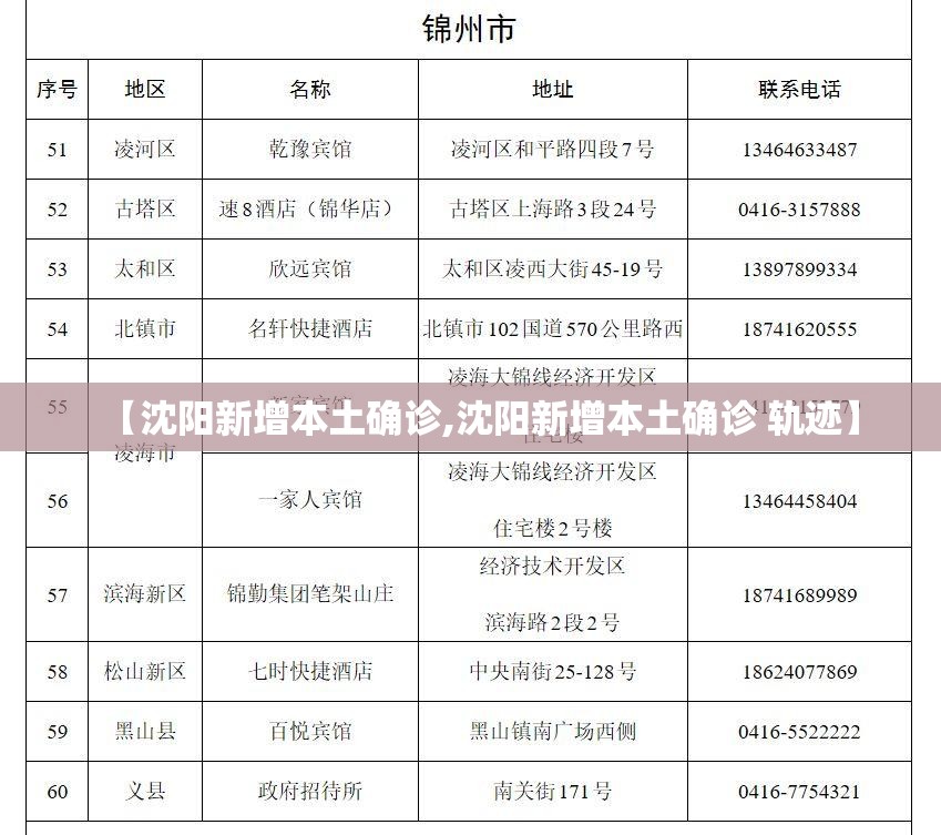 【沈阳新增本土确诊,沈阳新增本土确诊 轨迹】