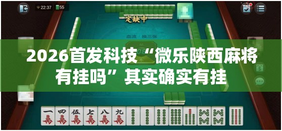 2026首发科技“微乐陕西麻将有挂吗”其实确实有挂