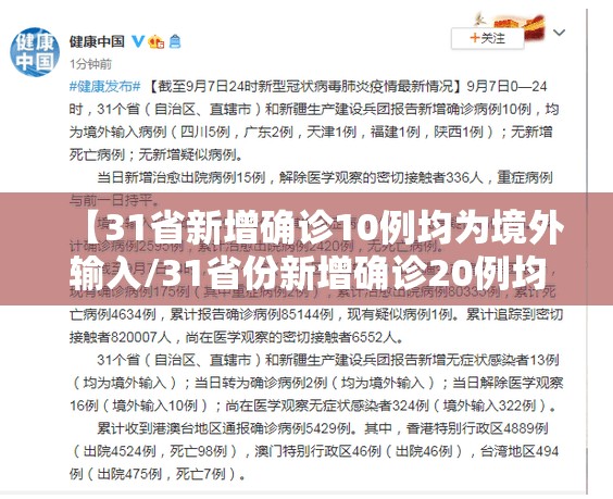 【31省新增确诊10例均为境外输入/31省份新增确诊20例均为境外输入】