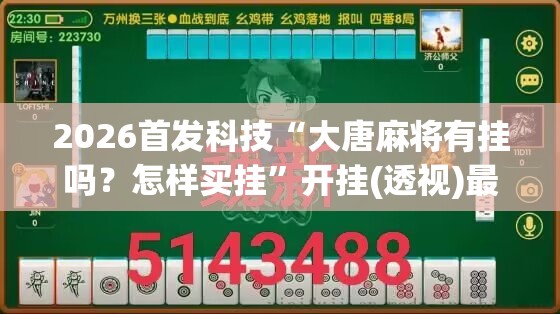 2026首发科技“大唐麻将有挂吗？怎样买挂	”开挂(透视)最新辅助详细