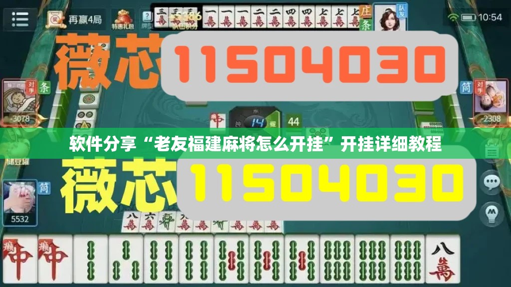 软件分享“老友福建麻将怎么开挂”开挂详细教程