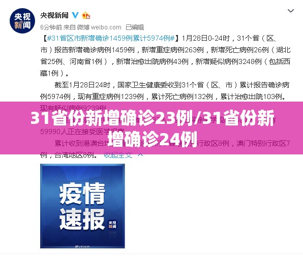 31省份新增确诊23例/31省份新增确诊24例