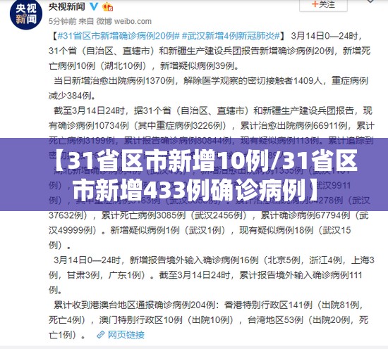 【31省区市新增10例/31省区市新增433例确诊病例】