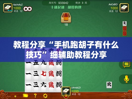 教程分享“手机跑胡子有什么技巧	”细辅助教程分享