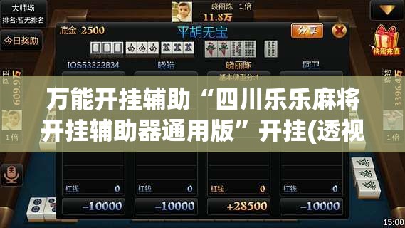 万能开挂辅助“四川乐乐麻将开挂辅助器通用版”开挂(透视)最新辅助详细