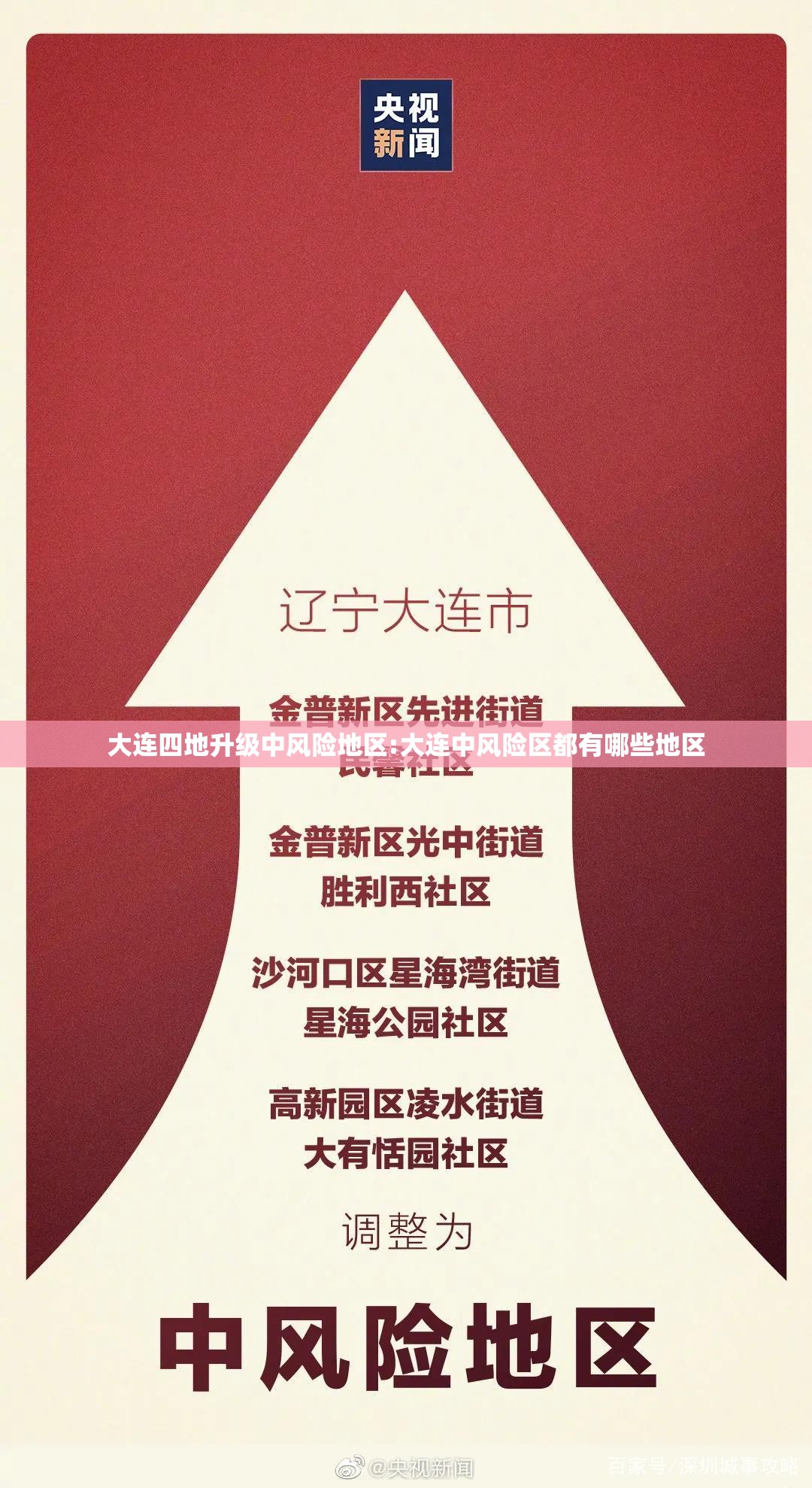大连四地升级中风险地区:大连中风险区都有哪些地区