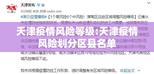 天津疫情风险等级:天津疫情风险划分区县名单