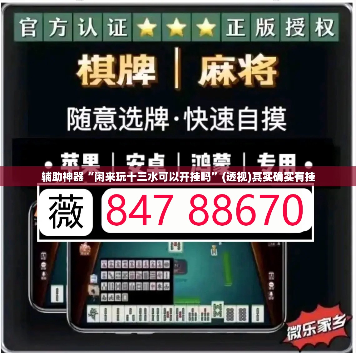 辅助神器“闲来玩十三水可以开挂吗”(透视)其实确实有挂