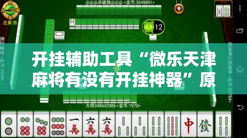 开挂辅助工具“微乐天津麻将有没有开挂神器”原来可以开挂