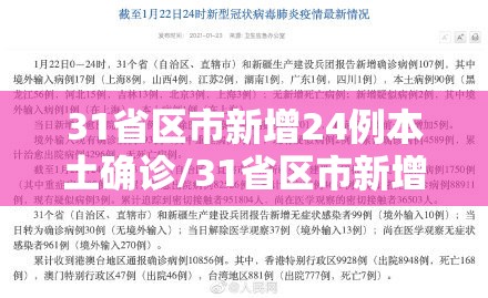 31省区市新增24例本土确诊/31省区市新增确诊14例 其中本土9例