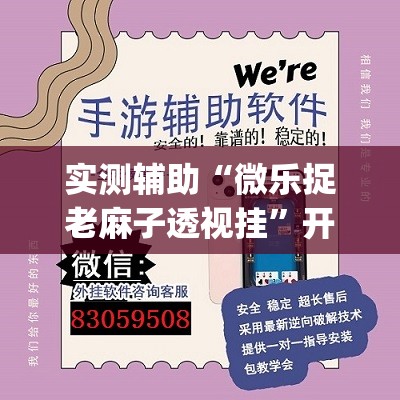 实测辅助“微乐捉老麻子透视挂”开挂(透视)辅助教程
