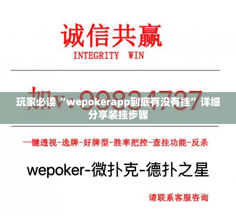 玩家必读“wepokerapp到底有没有挂”详细分享装挂步骤
