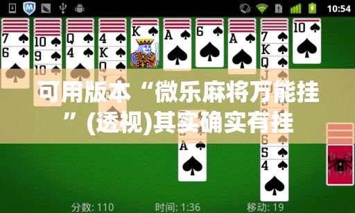 可用版本“微乐麻将万能挂”(透视)其实确实有挂