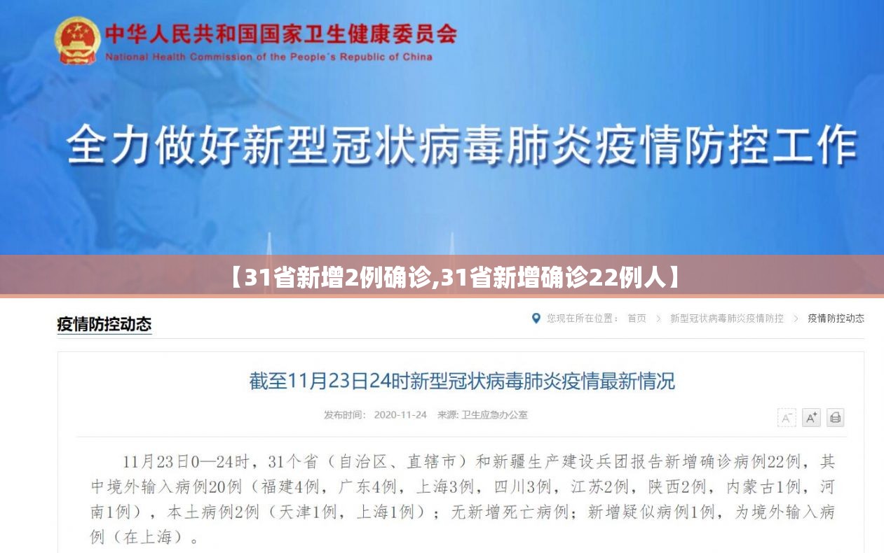 【31省新增2例确诊,31省新增确诊22例人】