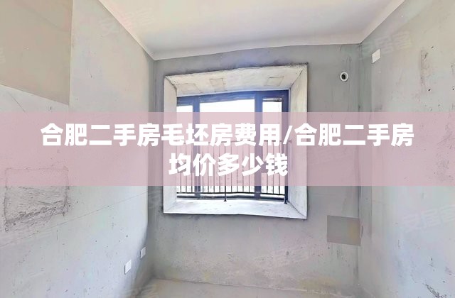合肥二手房毛坯房费用/合肥二手房均价多少钱