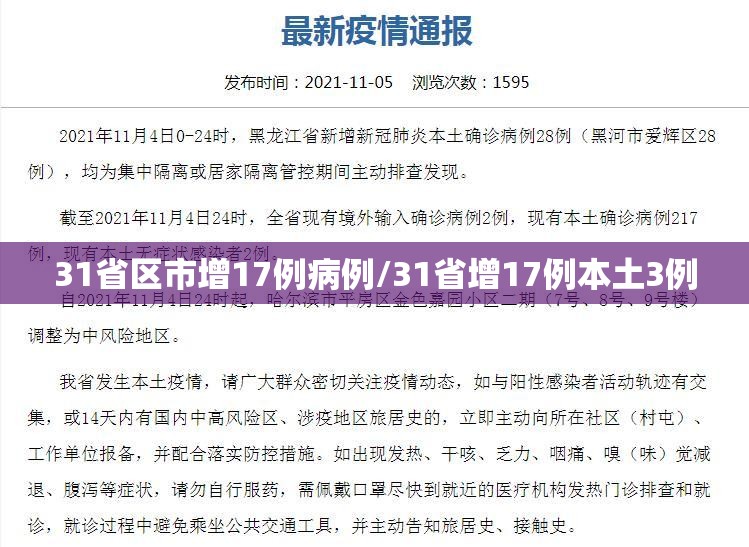31省区市增17例病例/31省增17例本土3例 31省区市增17例病例/31省增17例本土3例