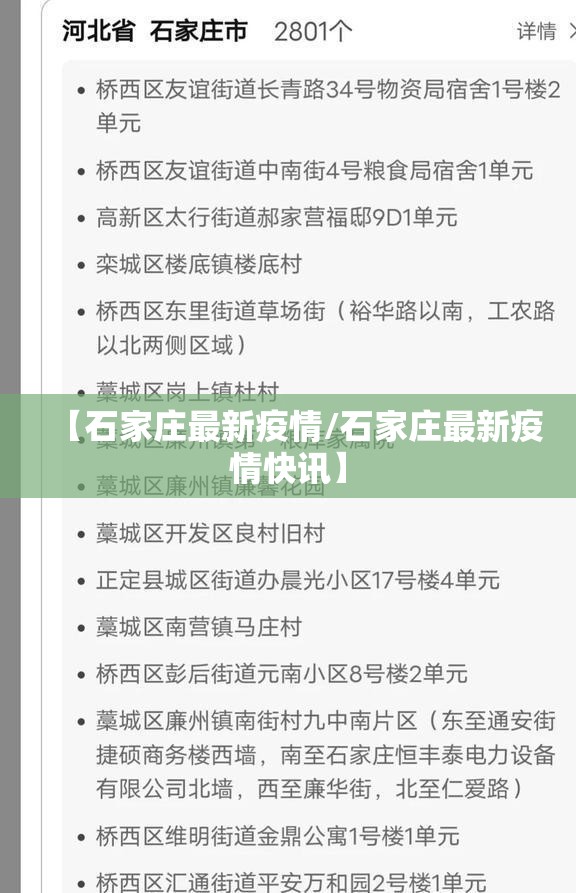 【石家庄最新疫情/石家庄最新疫情快讯】