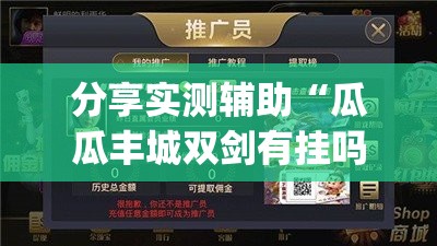分享实测辅助“瓜瓜丰城双剑有挂吗”开挂(透视)最新辅助详细