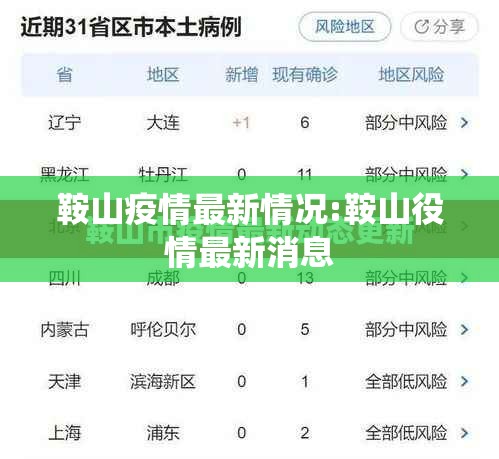 鞍山疫情最新情况:鞍山役情最新消息