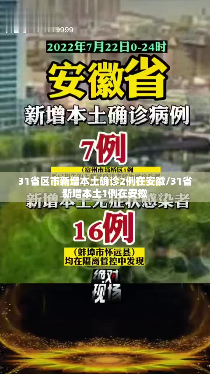 31省区市新增本土确诊2例在安徽/31省新增本土1例在安徽
