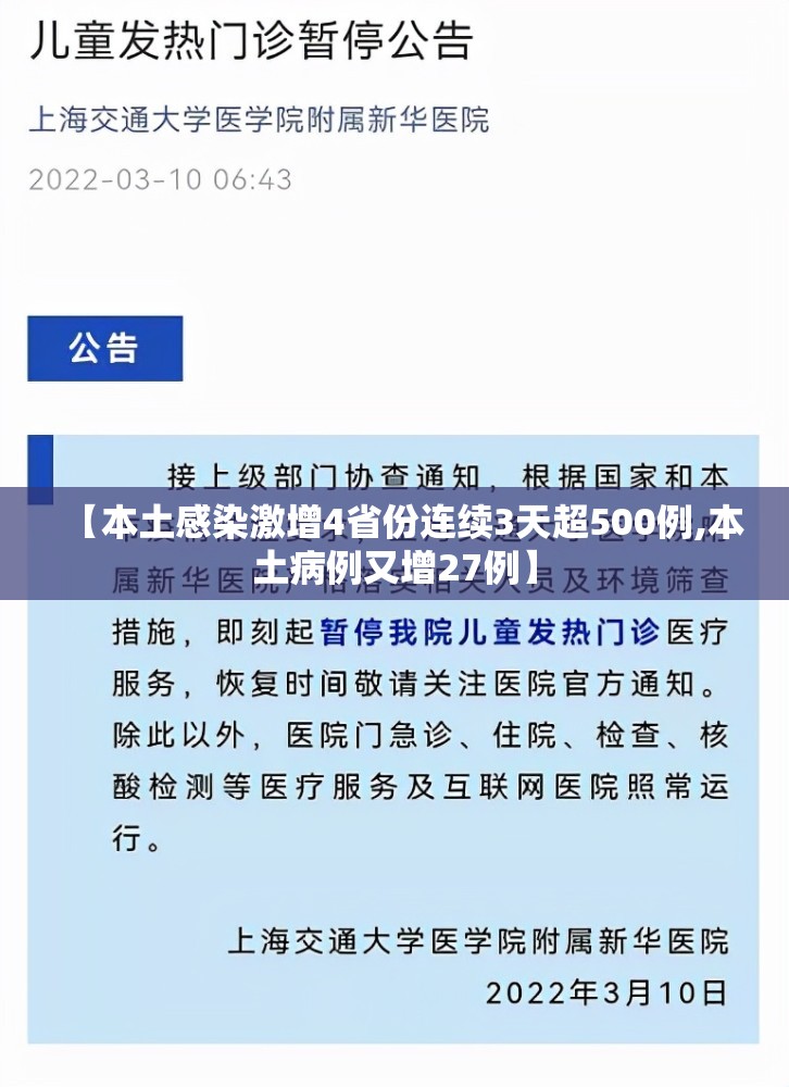 【本土感染激增4省份连续3天超500例,本土病例又增27例】