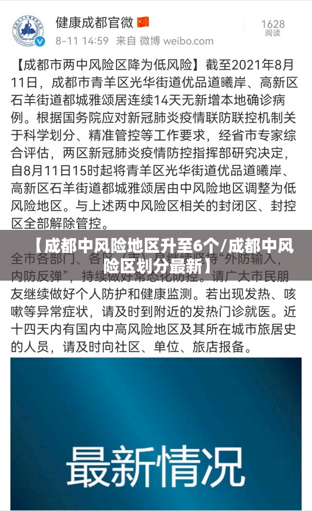 【成都中风险地区升至6个/成都中风险区划分最新】
