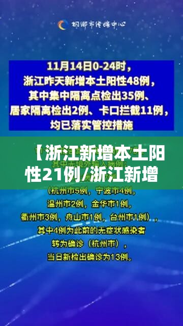 【浙江新增本土阳性21例/浙江新增新冠本土一例】