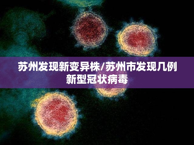苏州发现新变异株/苏州市发现几例新型冠状病毒