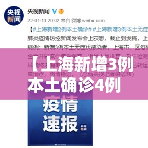 【上海新增3例本土确诊4例无症状,上海新增3例本土确诊4例无症状多少例】