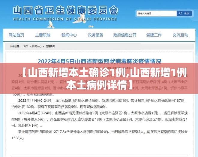 【山西新增本土确诊1例,山西新增1例本土病例详情】