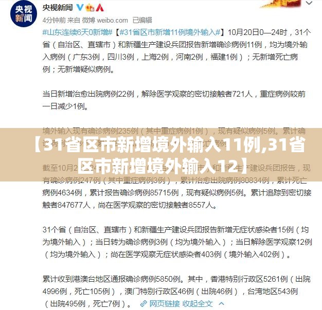 【31省区市新增境外输入11例,31省区市新增境外输入12】