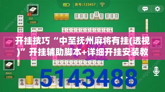 开挂技巧“中至抚州麻将有挂(透视)	”开挂辅助脚本+详细开挂安装教程