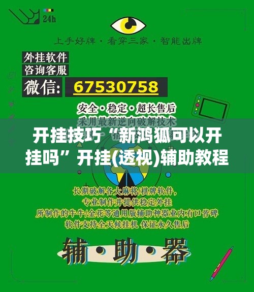 开挂技巧“新鸿狐可以开挂吗”开挂(透视)辅助教程