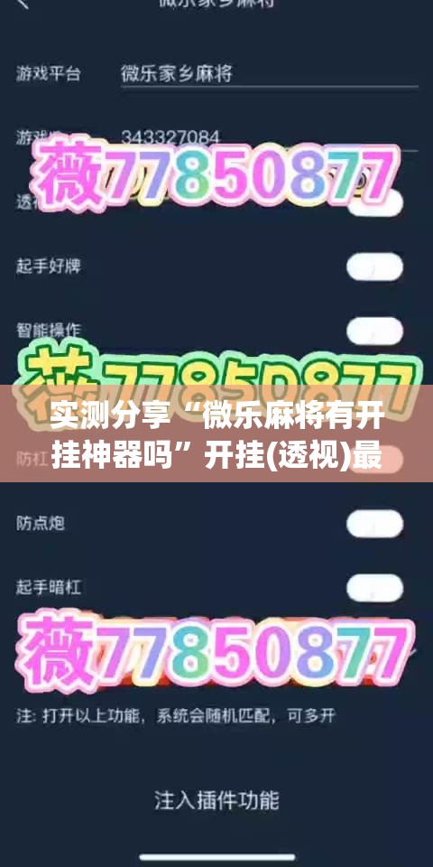 实测分享“微乐麻将有开挂神器吗”开挂(透视)最新辅助详细