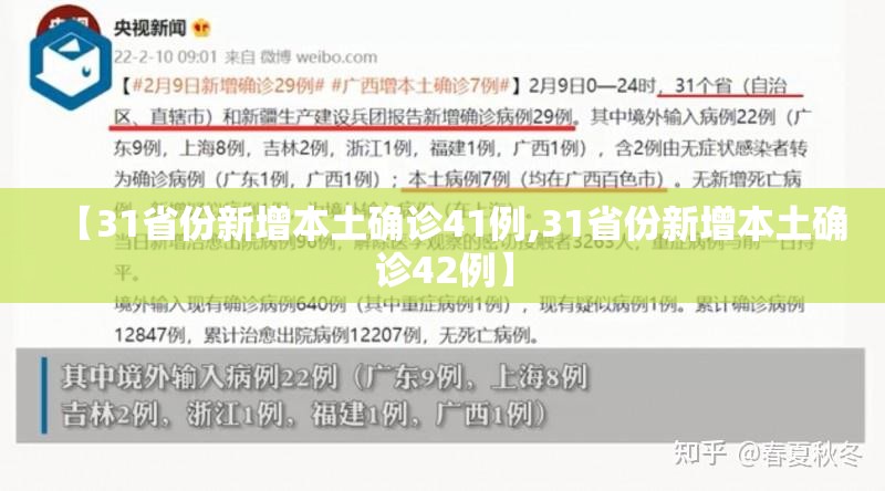 【31省份新增本土确诊41例,31省份新增本土确诊42例】 【31省份新增本土确诊41例,31省份新增本土确诊42例】